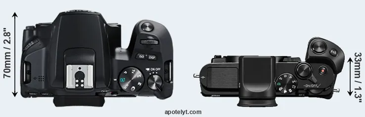 Compare 250D versus V3 top