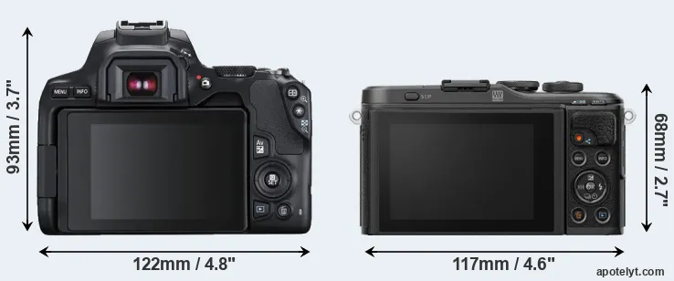 Comparison 250D or E-PL10 rear