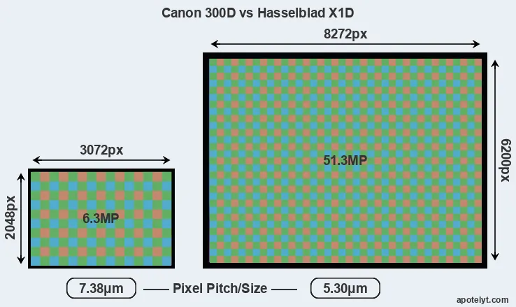 300D versus X1D MP