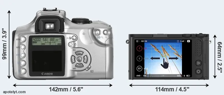 Comparison 300D or M1 rear