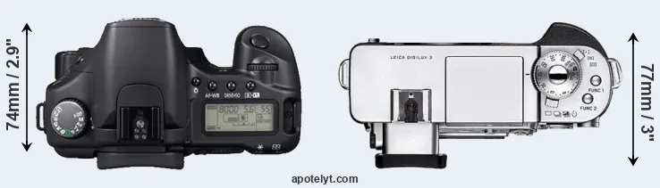 Compare 30D versus Digilux 3 top