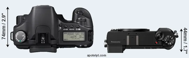 Compare 30D versus GX85 top