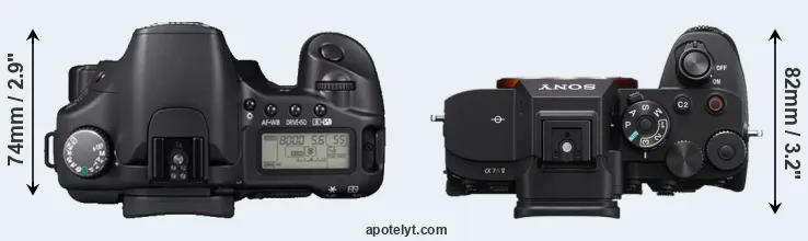 Compare 30D versus A7R V top