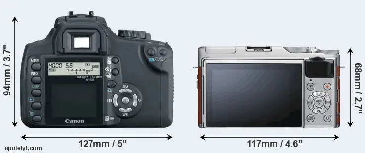 Comparison 350D or X-A5 rear