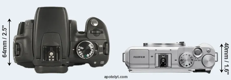 Compare 350D versus X-A5 top