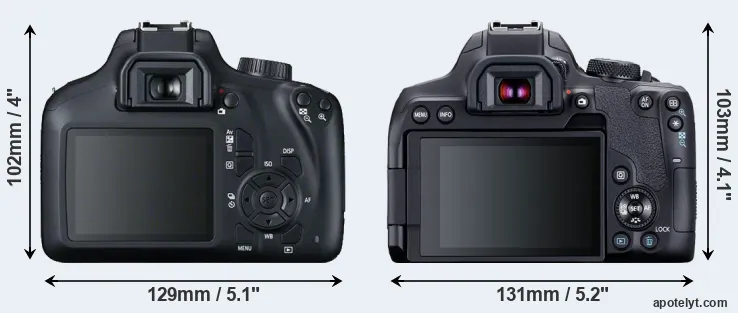 Comparison 4000D or 850D rear