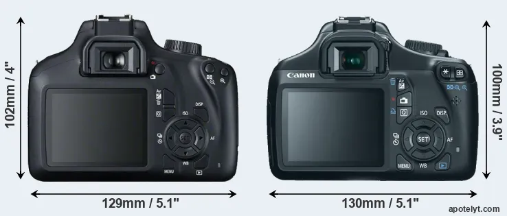 Comparison 4000D or T3 rear