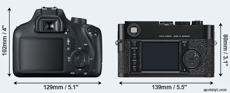 Comparison 4000D or M9 rear