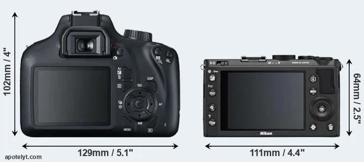 Comparison 4000D or Coolpix A rear