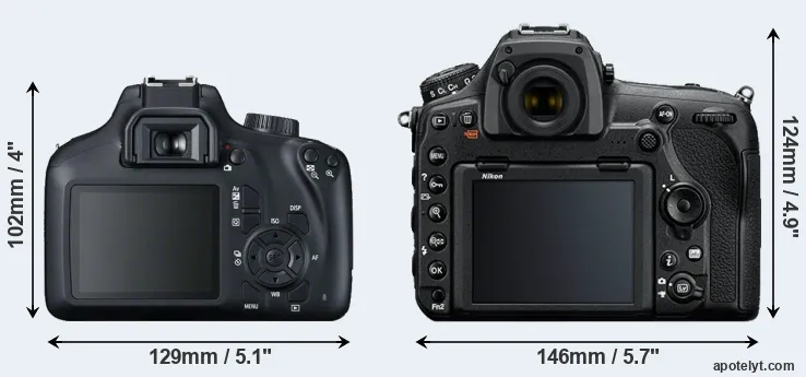 Comparison 4000D or D850 rear