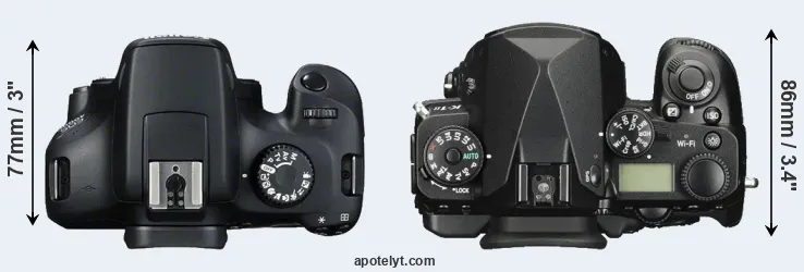 Compare 4000D versus K-1 II top