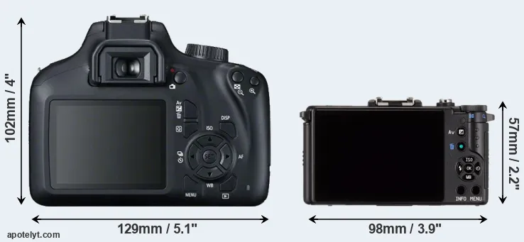 Comparison 4000D or Pentax Q rear