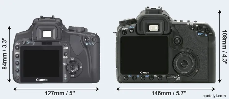 Comparison 400D or 40D rear