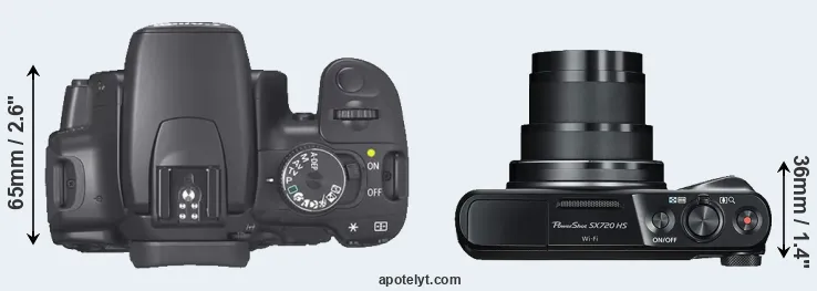 Compare 400D versus SX720 top