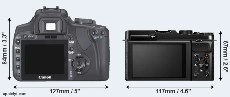 Comparison 400D or X-M1 rear