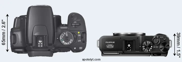 Compare 400D versus X-M1 top