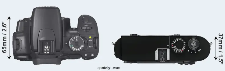 Compare 400D versus M9 top