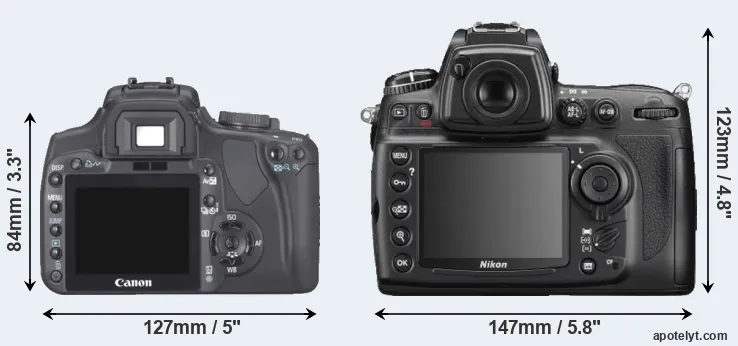 Comparison 400D or D700 rear