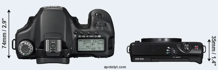 Compare 40D versus M10 top