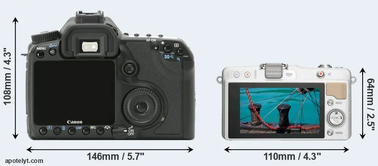 Comparison 40D or E-PM2 rear
