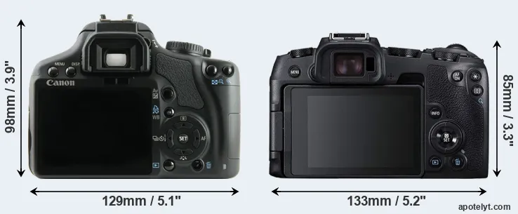 Comparison 450D or RP rear