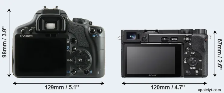 Comparison 450D or A6100 rear