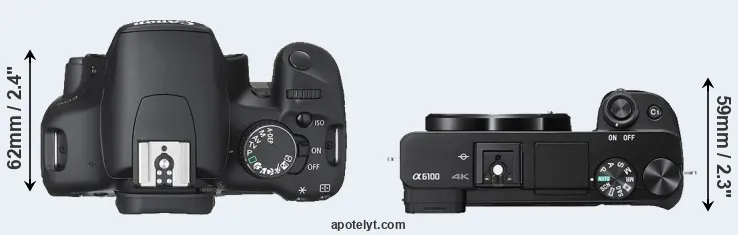 Compare 450D versus A6100 top
