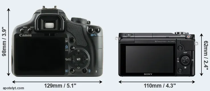 Comparison 450D or NEX-3N rear