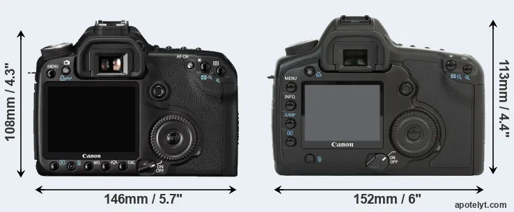 Comparison 50D or 5D rear