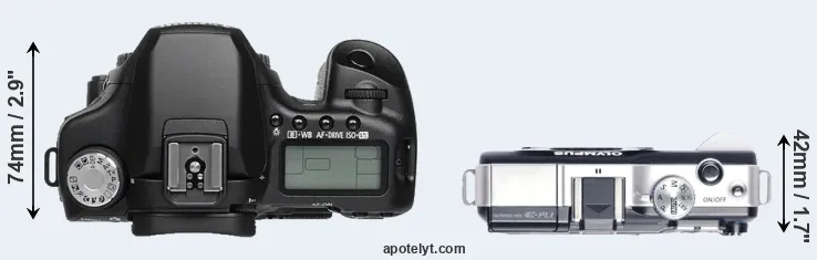 Compare 50D versus E-PL1 top