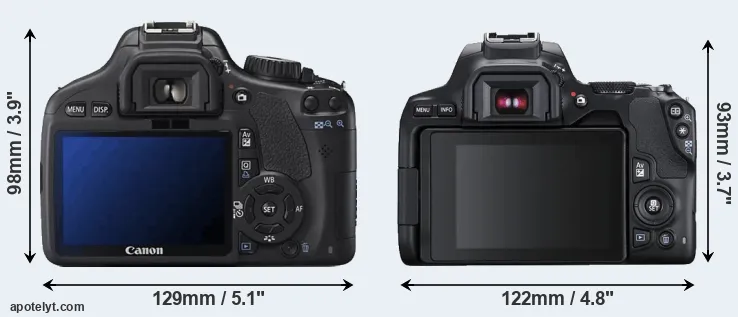 Comparison 550D or SL3 rear