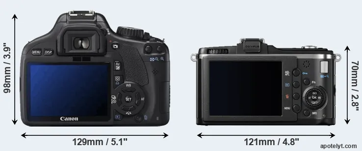 Comparison 550D or E-P2 rear