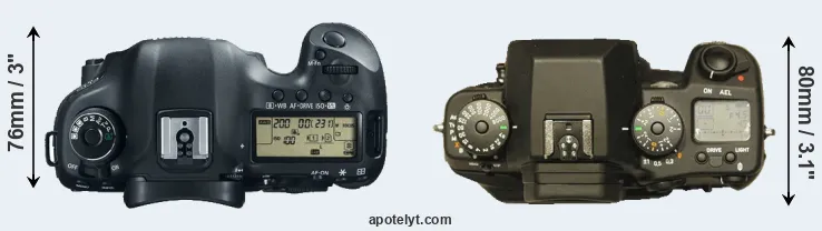 Compare 5D Mark III versus N Digital top
