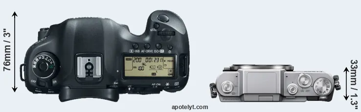 Compare 5D Mark III versus GF7 top