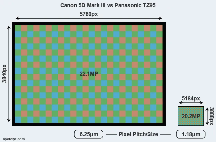 5D Mark III versus TZ95 MP
