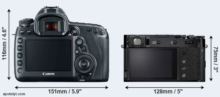 Comparison 5D Mark IV or X100V rear