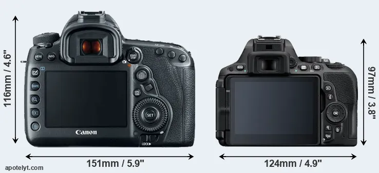 Comparison 5D Mark IV or D5500 rear