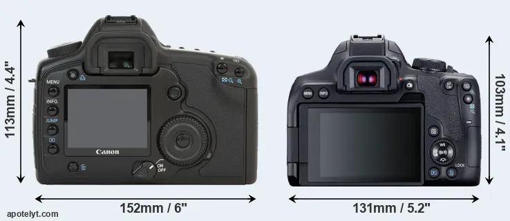 Comparison 5D or 850D rear