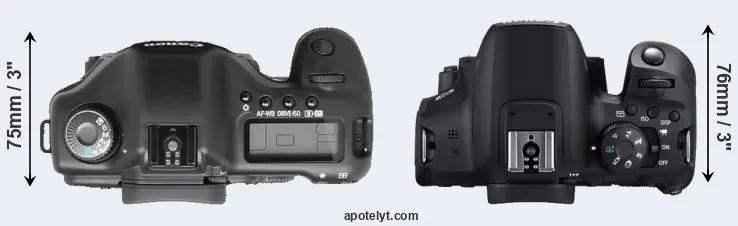 Compare 5D versus 850D top