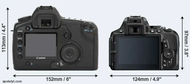 Comparison 5D or D5600 rear