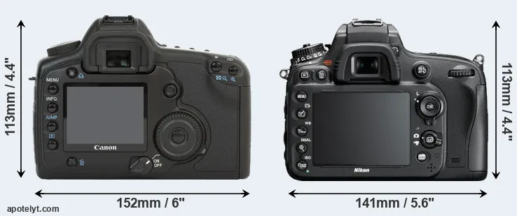 Comparison 5D or D610 rear