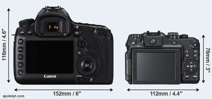 Comparison 5DS R or G12 rear
