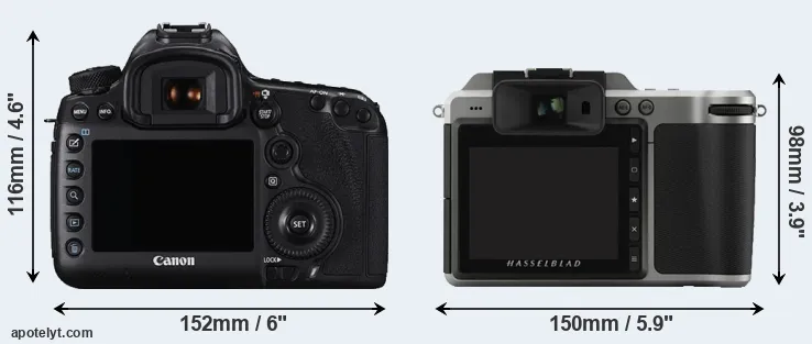 Comparison 5DS R or X1D rear