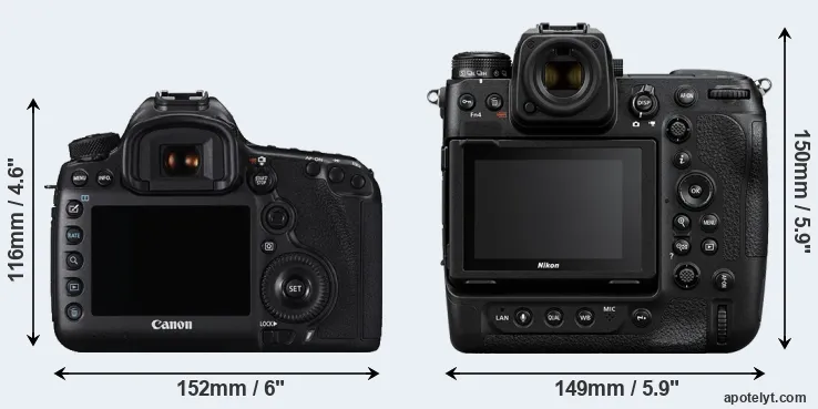 Comparison 5DS R or Z9 rear