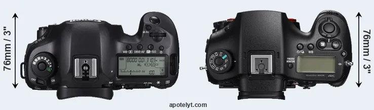 Compare 5DS R versus A99 II top