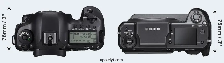 Compare 5DS versus GFX 100 top