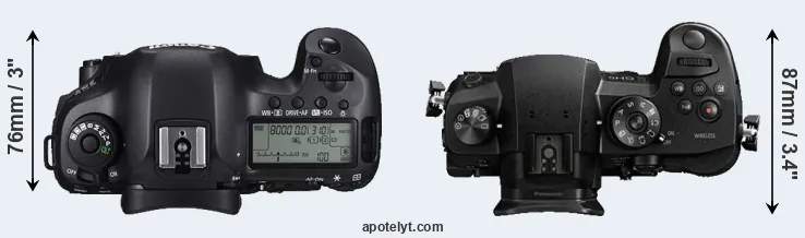 Compare 5DS versus GH5 top