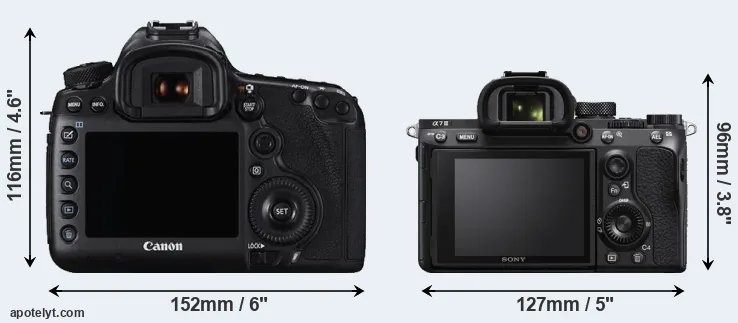 Comparison 5DS or A7 III rear
