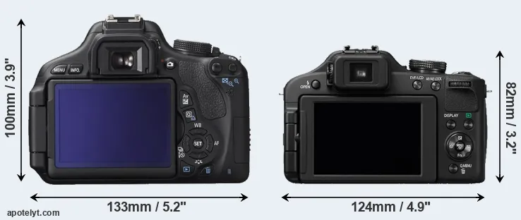 Comparison 600D or FZ150 rear