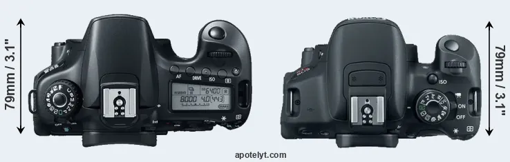 Compare 60D versus 700D top